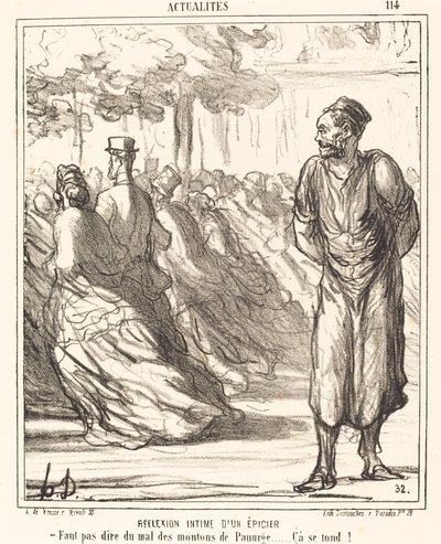 Reflexión Íntima de un Tendero de Honoré Daumier