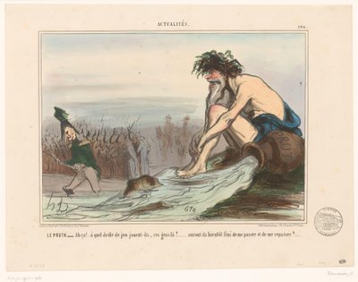El dios del río mira a los soldados rusos
Le Pruth (título en el objeto)
Actualités (título de la serie)
Actualités (título de la serie en el objeto) de Honoré Daumier