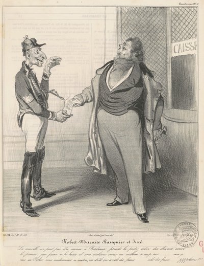 Robert Macaire banquero y jurado de Honoré Daumier