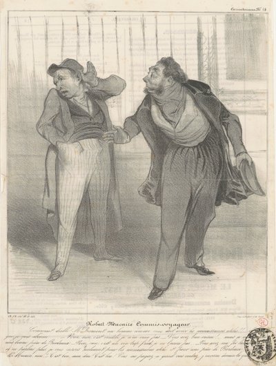 Robert Macaire comisionista-viajero de Honoré Daumier