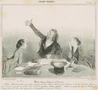 Robert Macaire profesor de francés de Honoré Daumier