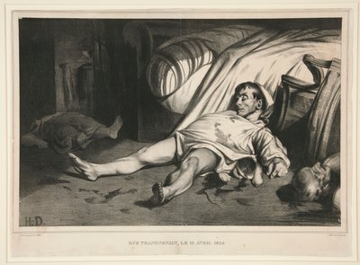 Rue Transnonain, 15 de abril de 1834, publicado en La Association Mensuelle de Honoré Daumier