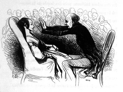 Escena de hipnotismo en París, c.1850 (grabado) de Honoré Daumier