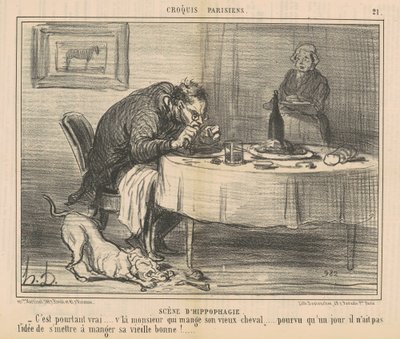 Escena de hipofagia de Honoré Daumier