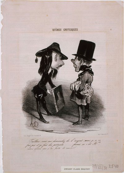 Escenas Grotescas- Sastre... Toma esto de Honoré Daumier