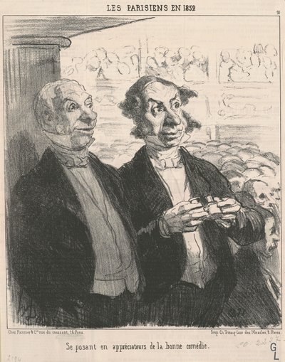 Posando como apreciador de Honoré Daumier