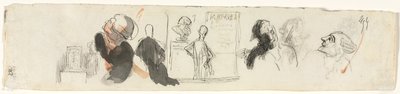 Bocetos de varias figuras (verso) de Honoré Daumier