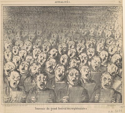 Recuerdo del gran festival de los orfeonistas de Honoré Daumier