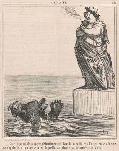 A punto de ahogarse... de Honoré Daumier