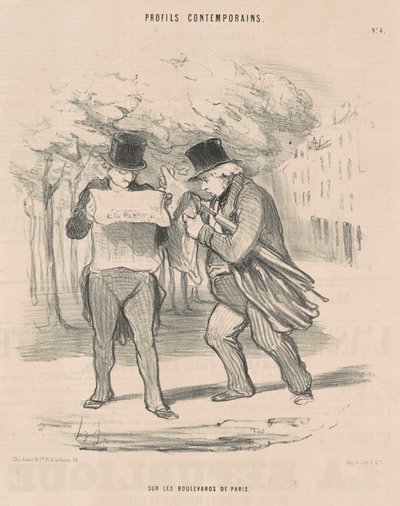 En los bulevares de París de Honoré Daumier