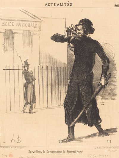 Vigilando la Comisión de Vigilancia de Honoré Daumier