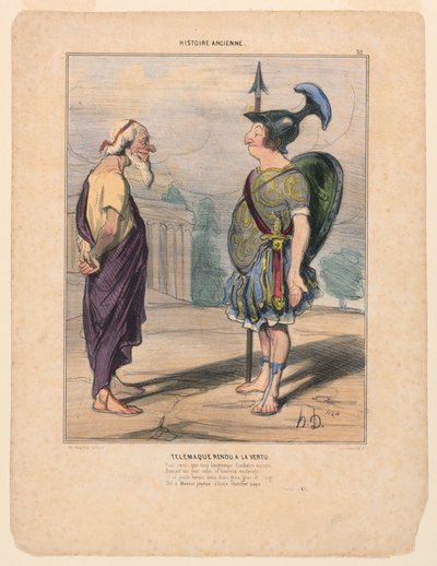 Telémaco devuelto a la virtud de Honoré Daumier
