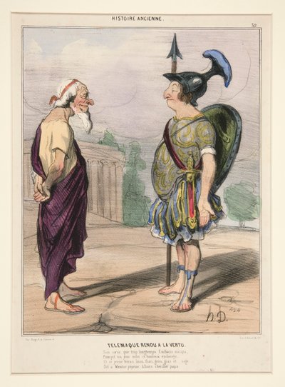 Telémaco volvió a la virtud. Su corazón, que Eucharis ocupó demasiado tiempo de Honoré Daumier