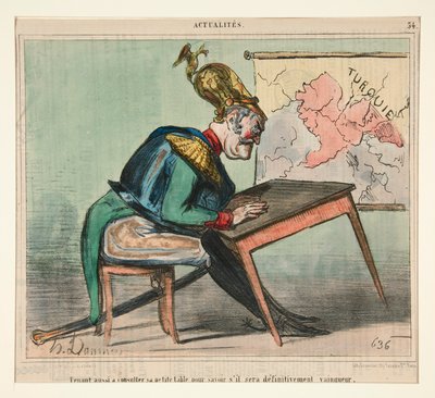 También deseoso de consultar su mesita. de Honoré Daumier