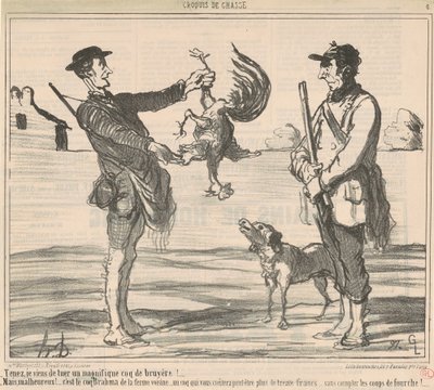 Tenez, je viens de tuer un magnifique ... de Honoré Daumier
