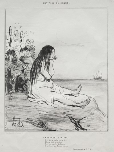El Abandono de Ariadna de Honoré Daumier