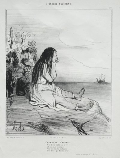 El Abandono de Ariadna de Honoré Daumier