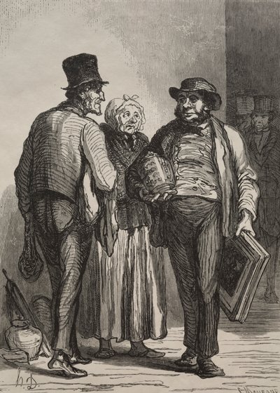 La sala de subastas: Los comerciantes de Honoré Daumier