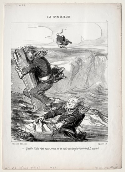 Los banqueteros, lámina 9: Qué idea tan lamentable tenemos..., 1849 de Honoré Daumier