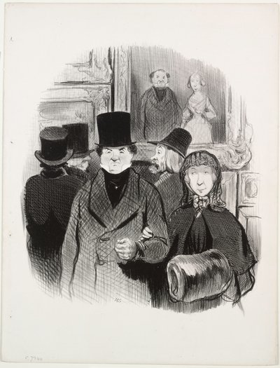 Los Hermosos Días de la Vida, lámina 59: Cuando el Retrato de Uno está en el Salón de Honoré Daumier