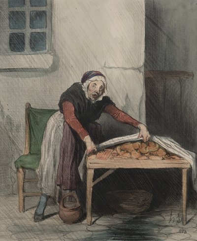El capítulo de interpretaciones, lámina 8: Cada quemadura teme al agua fría, 1843 de Honoré Daumier
