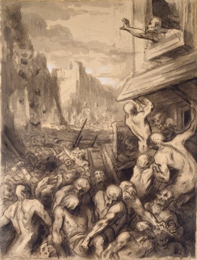 La destrucción de una ciudad de Honoré Daumier