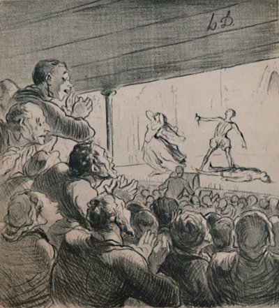 El Drama, c.1860s de Honoré Daumier