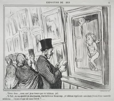 La Exposición de 1859 (lámina 11): Ven aquí, amigo mío, no encuentro este cuadro hermoso de Honoré Daumier