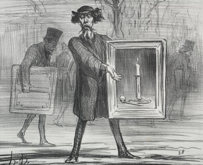 La Exposición de 1859, lámina 1: ¡Han rechazado esto, los ignorantes!, 1859 de Honoré Daumier