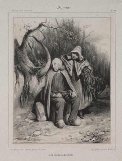 El inválido, 1835 de Honoré Daumier