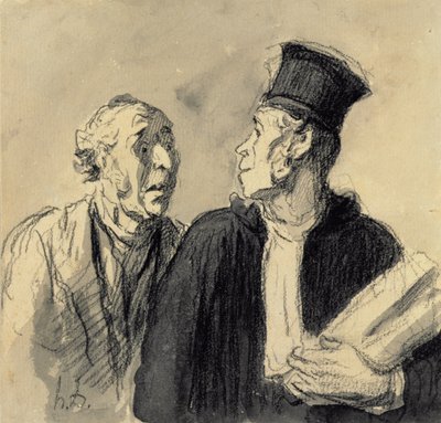 El Abogado y su Cliente de Honoré Daumier