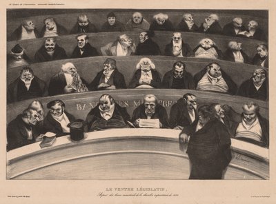 La Asociación Mensual (lámina 18): El vientre legislativo de Honoré Daumier
