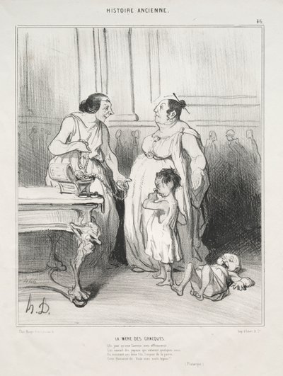 La madre de los Gracos de Honoré Daumier