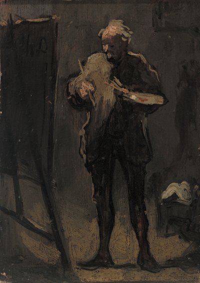 El pintor frente a su cuadro de Honoré Daumier