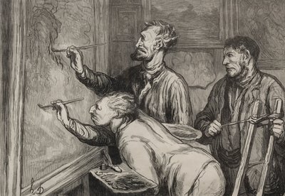 Los pintores: El último trazo del pincel, Exposición de 1868 de Honoré Daumier