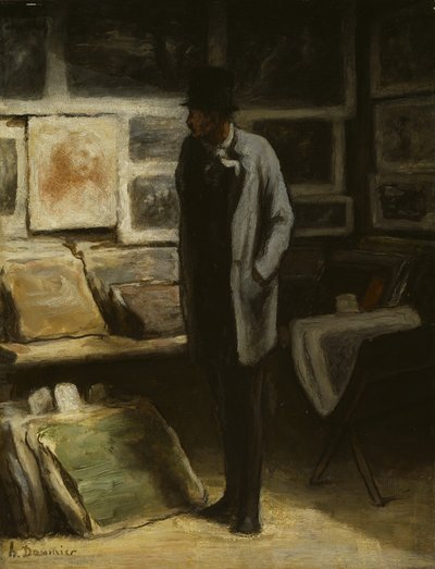El coleccionista de grabados, c.1857-63 de Honoré Daumier