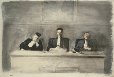 Los tres jueces, 1858-60 de Honoré Daumier