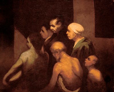 Los mendigos, pintura de Honoré Daumier (1808-1879), c.1843 de Honoré Daumier