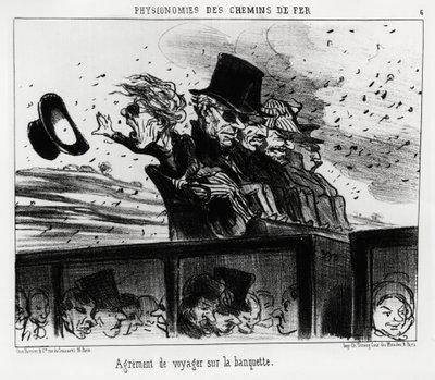 La fisonomía de los ferrocarriles: es el derecho a viajar en el banco. Ilustración de Honoré Daumier (1808-1879), publicada en "Charivari" de Honoré Daumier