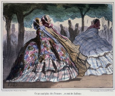 No son mujeres, son globos - por Daumier de Honoré Daumier