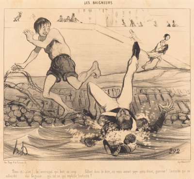 ¡Vaya idea! El municipal que toma un trago... de Honoré Daumier