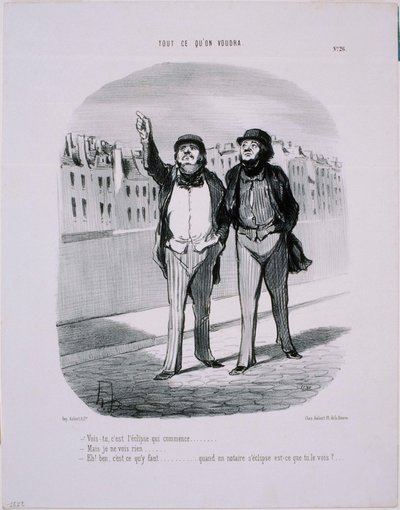 Todo lo que quieras- ¿Ves? Es el eclipse que comienza de Honoré Daumier
