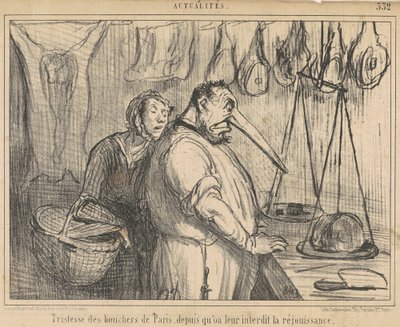Tristeza de los carniceros de París de Honoré Daumier