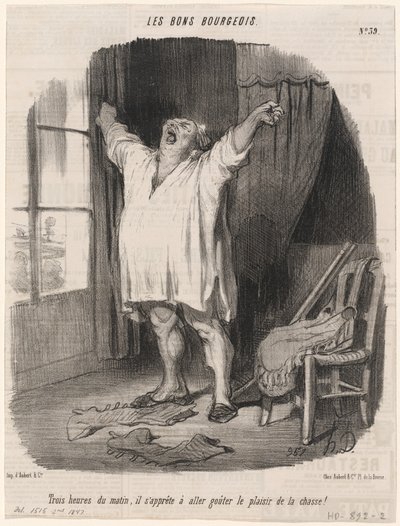 Tres de la mañana... de Honoré Daumier