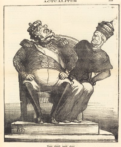 Demasiado estrecho para dos de Honoré Daumier