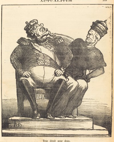 Demasiado estrecho para dos de Honoré Daumier