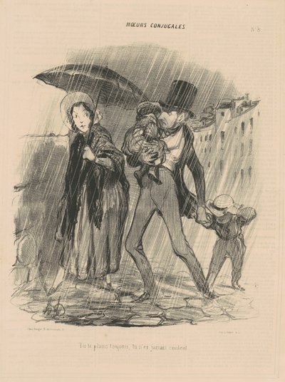 Siempre te quejas, nunca estás contento. de Honoré Daumier