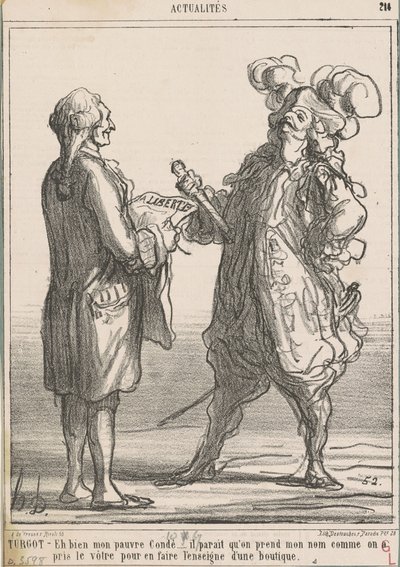Turgot -- Eh bien mon pauvre condé ... de Honoré Daumier
