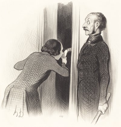 Un amante demasiado feliz de Honoré Daumier