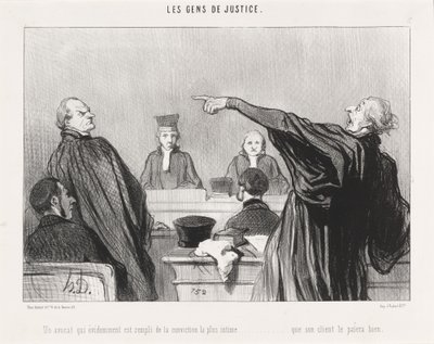 Un abogado que está... lleno de la convicción... íntima... de Honoré Daumier